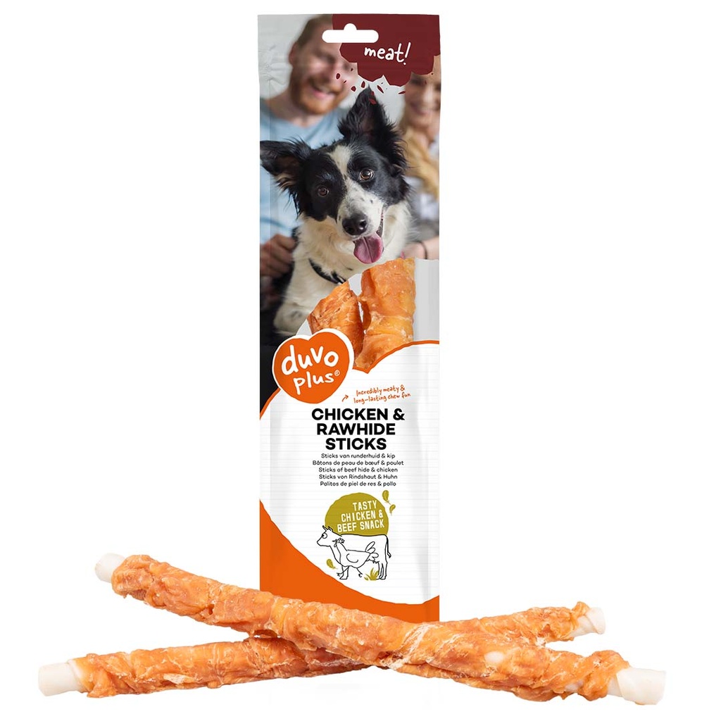meat! chicken & rawhide sticks large