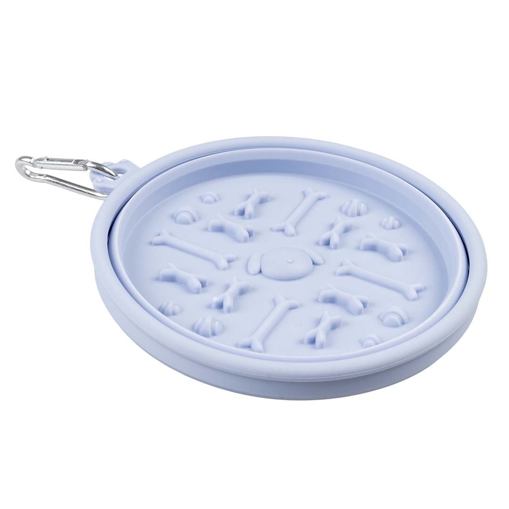Travel bowl with lick mat