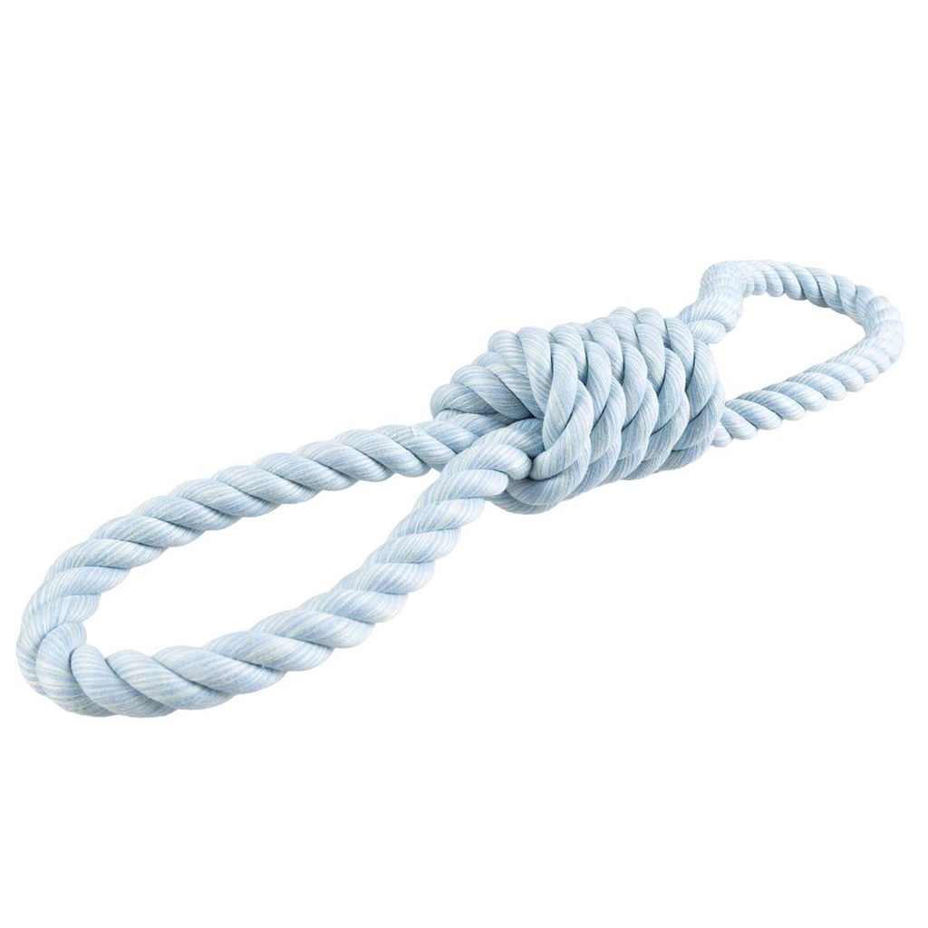 Flossy tug rope with 2 loops
