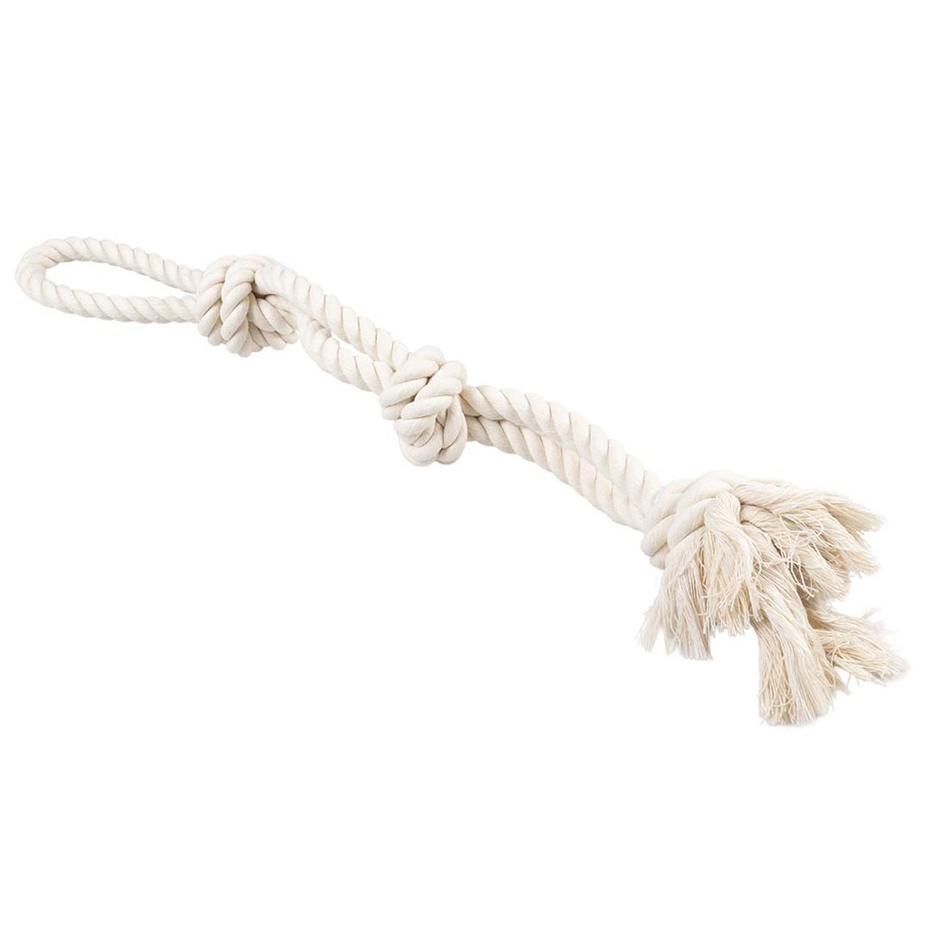 ECO Cotton rope with 3 knots & loop
