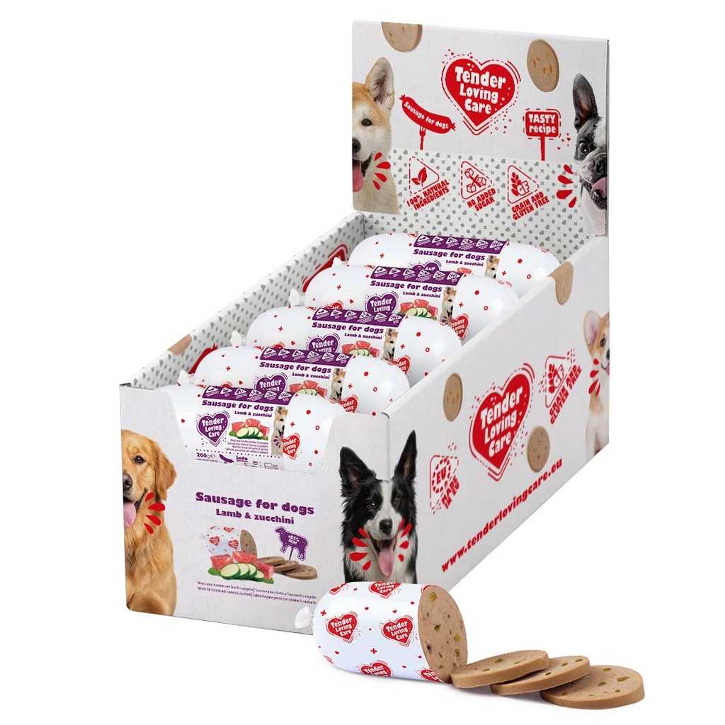 Worst voor honden met lam & courgette