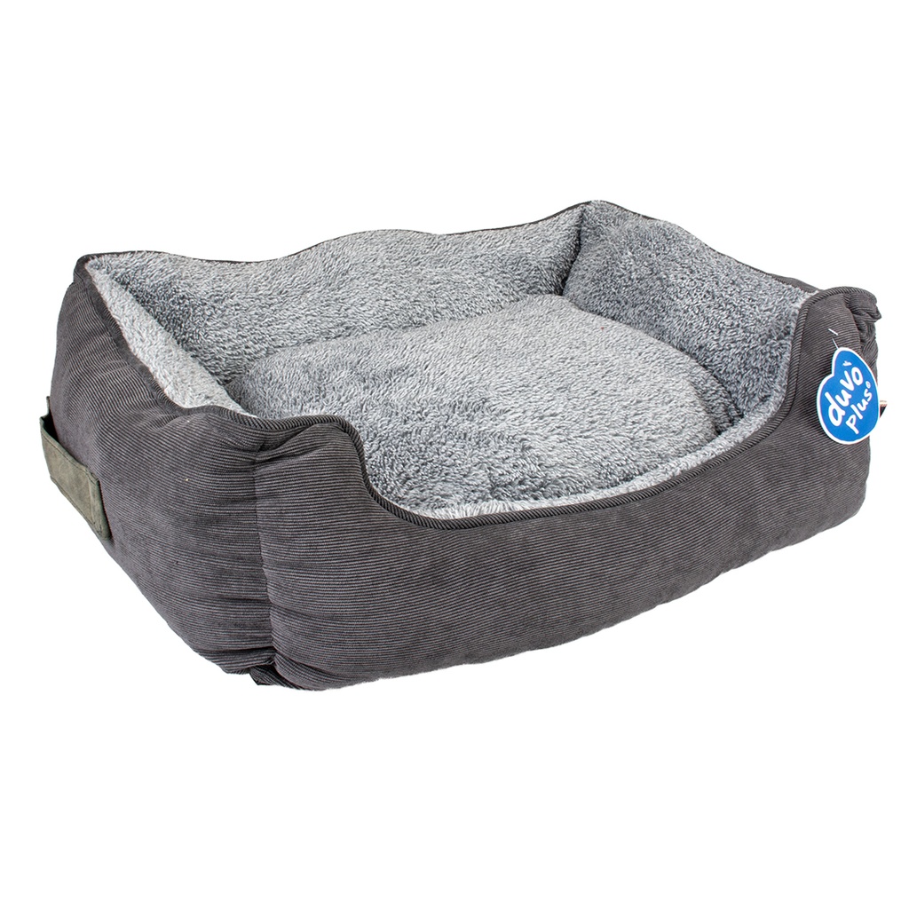 Bed rectangular corduroy ash