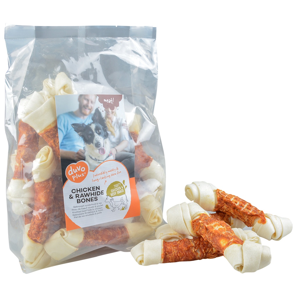 meat! Chicken & rawhide x-large bones