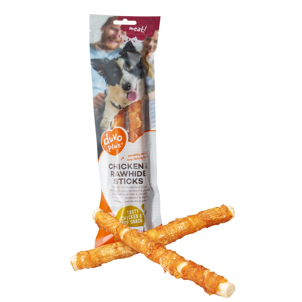 meat! Chicken & rawhide sticks large