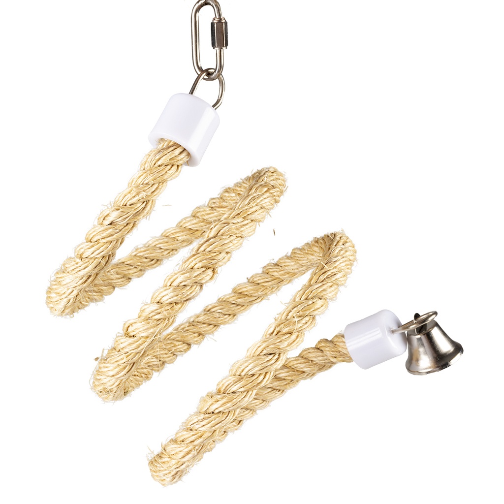 Spiralseil aus Sisal mit Glocke