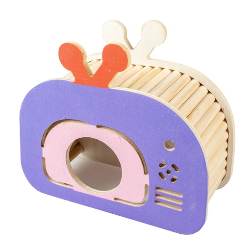 [14547] Maison en bois rongeurs télé [multicolore (Multi)]
