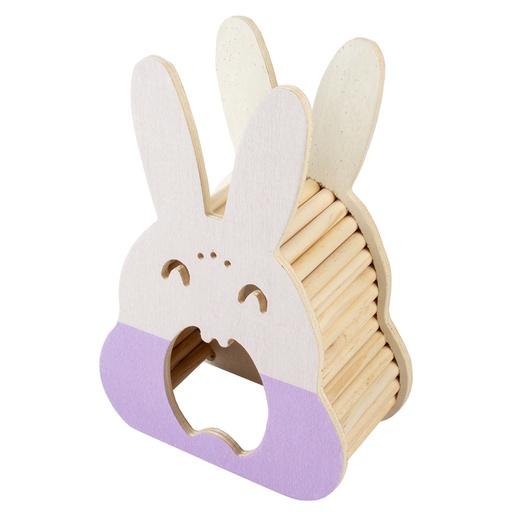[14551] Small animal wooden play house rabbit [multicolored (Multi)]
