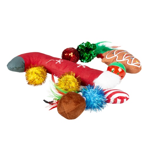 [14597] Xmas Geschenkzakje - 10 kattenspeeltjes [meerkleurig (Multi)]