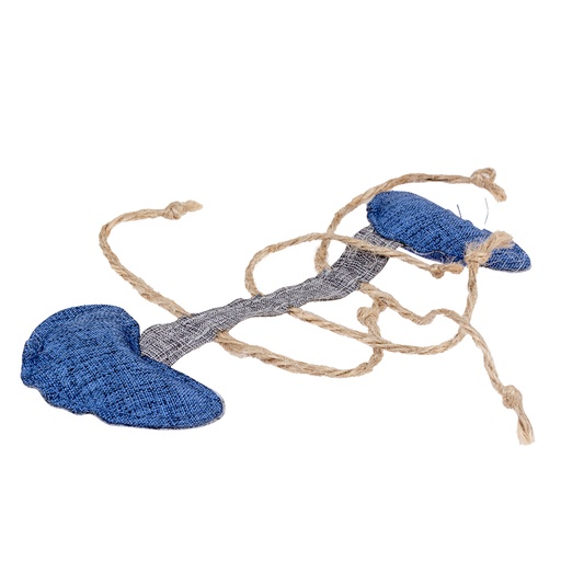 [14625] ECO Navy fish bone & catnip [multicolored (Multi)]