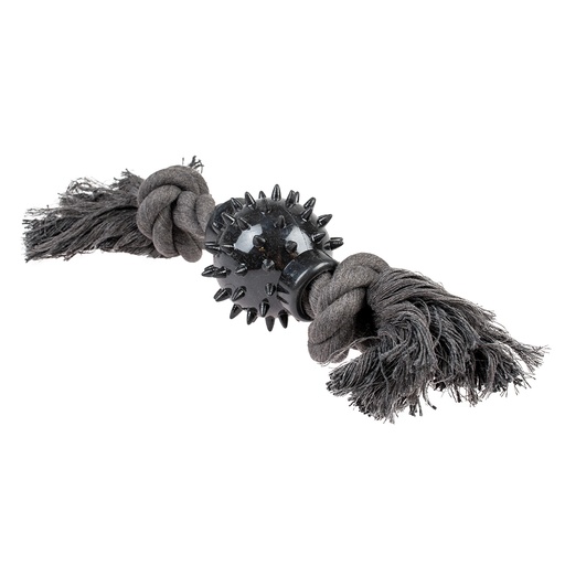 [14647] ECO rope 2 knots & rubber spike ball [black (Black)]