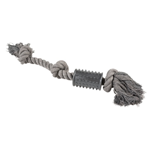 [14648] ECO rope 3 knots & rubber spike cylinder [black (Black)]