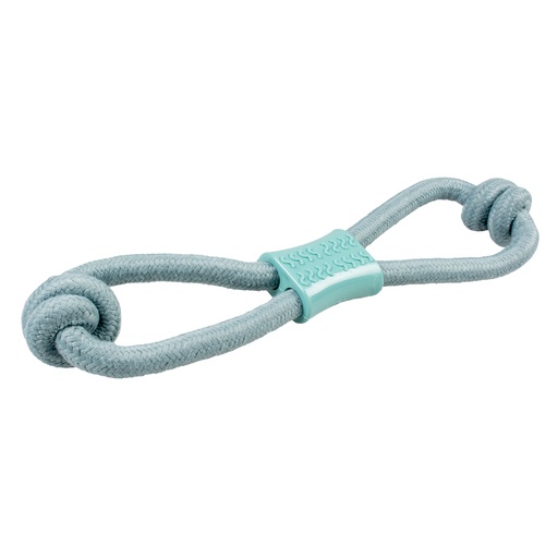 [14658] Rope 8 pull ring with knots & rubber [blue (Blue)]