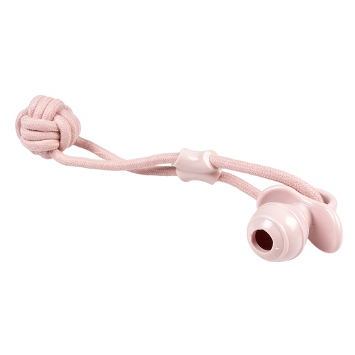 [14659] Rope 8 pull ring with ball & rubber pacifier [pink (Pink)]