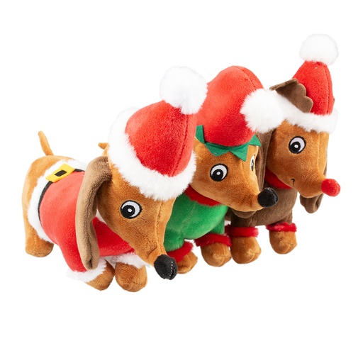 [14669] Xmas Pluche hond [gemengde kleuren (Multi)]