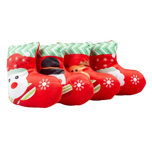 [14672] Xmas Plush sock [mixed colors (Multi)]