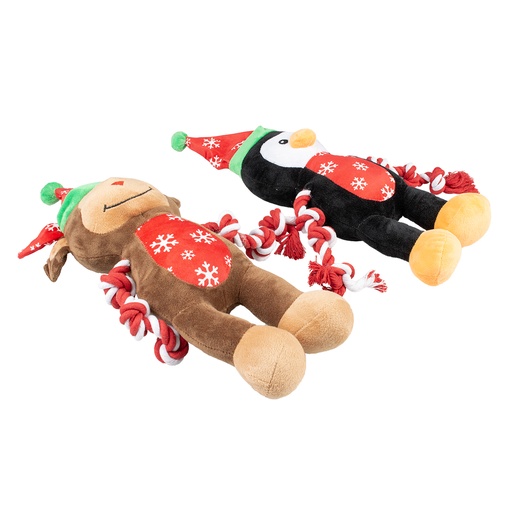 [14676] Xmas Pluche pinguïn & rendier [gemengde kleuren (Multi)]