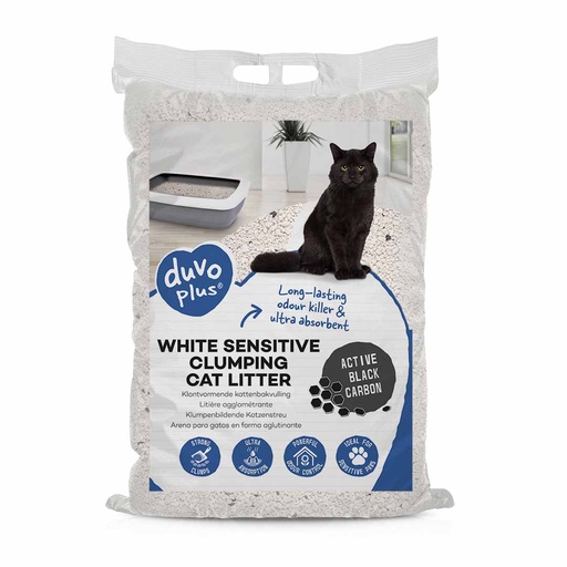[14697] Premium cat litter white sensitive black carb