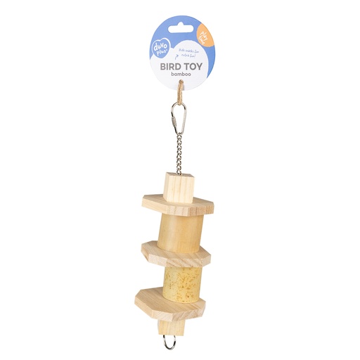 [14884] Brainy bamboe snackhanger [houtkleurig (Hout)]