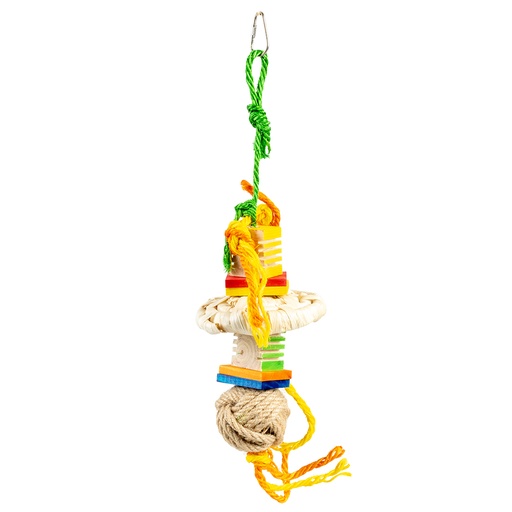 [14890] Groovy Pendentif en bois & cordes de chanvre [multicolore (Multi)]