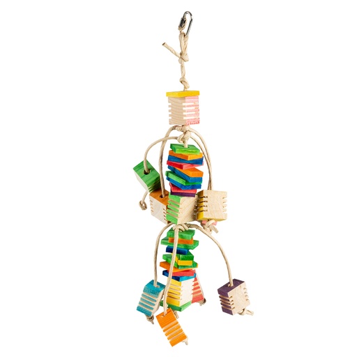 [14891] Groovy Cluster en bois avec corde en papier [multicolore (Multi)]
