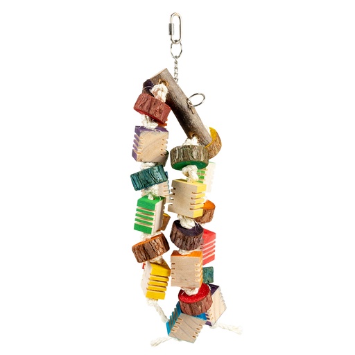 [14892] Groovy duo pendentif en bois avec sisal [multicolore (Multi)]