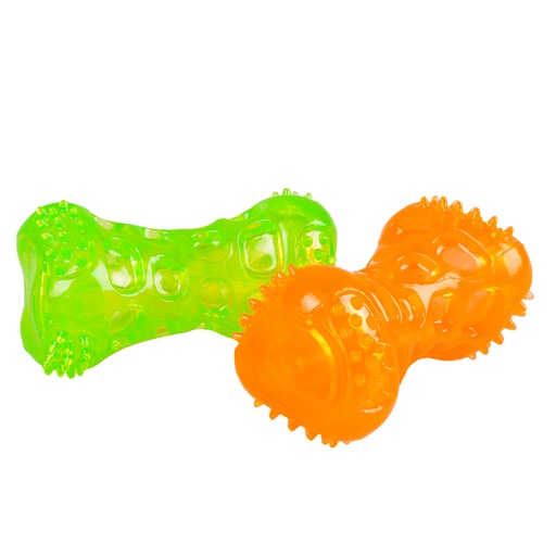 [1714507] TPR Bone Squeaky [orange/green (Orange)]