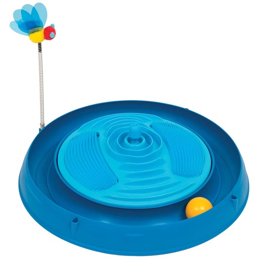 [33/43001] Ca Play Circuit Ball Toy + Catnip Massage Pad [blue (Blue)]