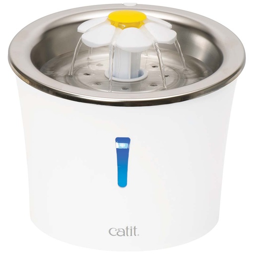 [33/43725] CA Abreuvoir fleur acier inoxydable [blanc (Blanc)]