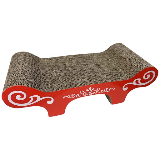 [33/52416] CA Style Kratzbank Mit Catnip [braun/rot (Braun)]