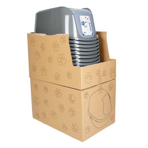 [15517] Bucky toilette pour chat [gris (Gris)]