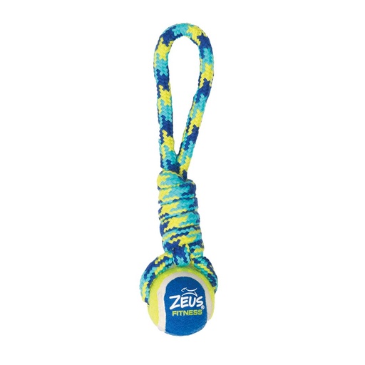 [33/96372] ZS Fitness Tennis Ball Rope Tug w. Ball [bleu/jaune (Bleu)]