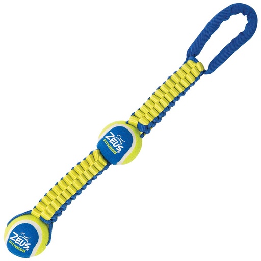 [33/96374] ZS Fitness T-Ball Dbl. Tug w. 2 Balls [bleu/jaune (Bleu)]