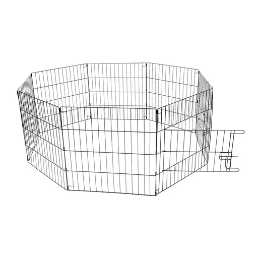 [470300] Enclos Chiots Avec Porte & Net & Crochets [noir (Noir)]