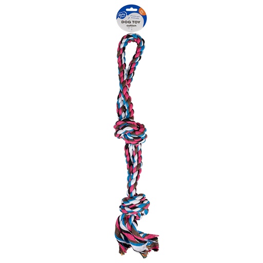 [4705029] Tug toy knotted cotton 2 knots double loop