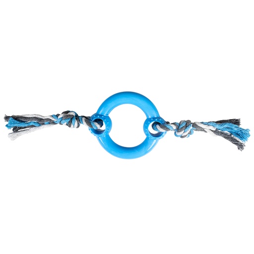 [4705064] Knotted Cotton Pull Ring & Plastic In Middle [grey/blue (Gray)]