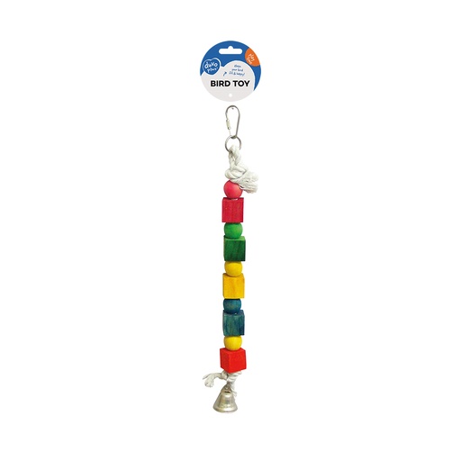 [4745008] Rope Ring With Colourful Cubes & Bell