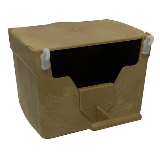 [612063] Nest box plastic for exotics birds [beige (Brown)]