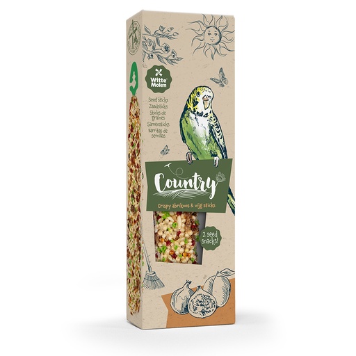 [652736] Country Sticks perruche abricot & figue