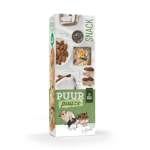 [654837] PUUR Pauze Sticks Mandel & Erdnuss