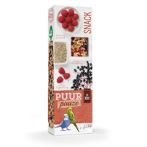 [654932] PUUR Pauze Sticks perruche framboise & sureau