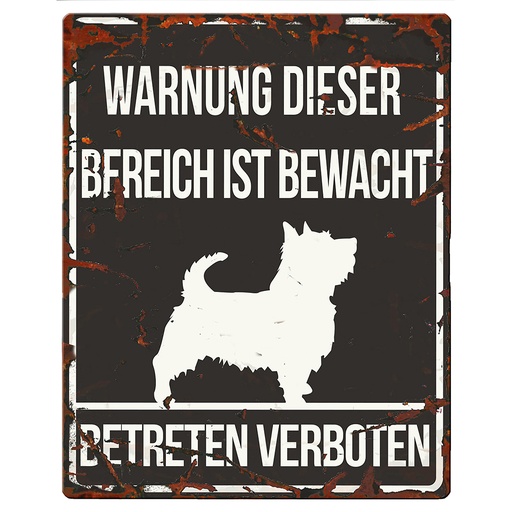 [695/432846] Warning Sign Square Terrier De [schwarz (Schwarz)]