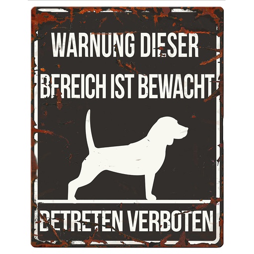 [695/432884] Warning sign square beagle de [black (Black)]