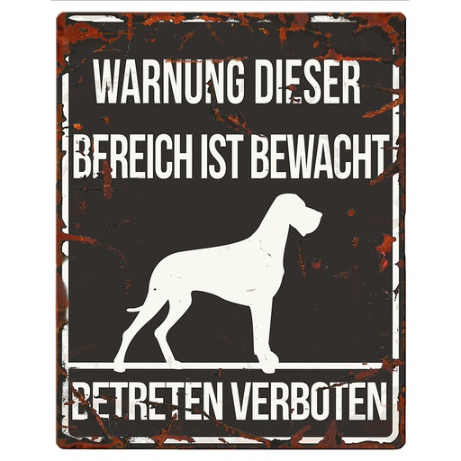 [695/433201] Warning Sign Square Danish Dog De [schwarz (Schwarz)]