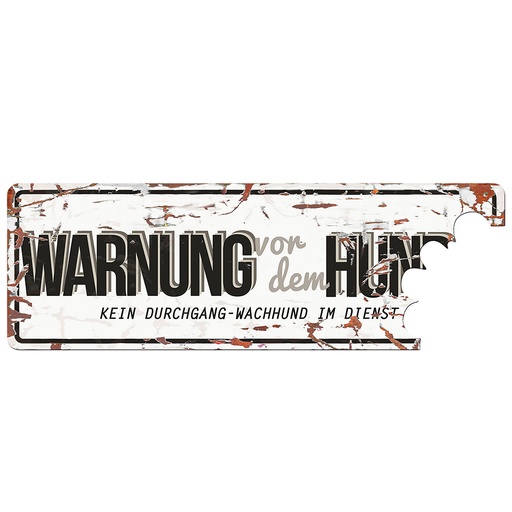 [695/433256] Warning beware of the dog de [wit/grijs (Wit)]