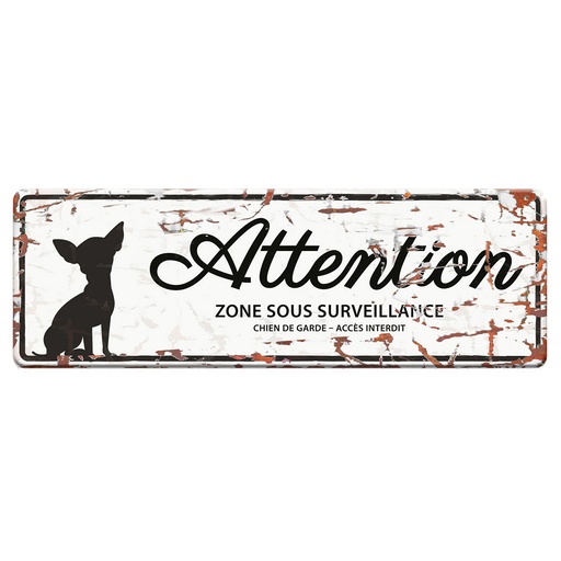 [695/433294] Warning sign mini chihuahua f [white (White)]