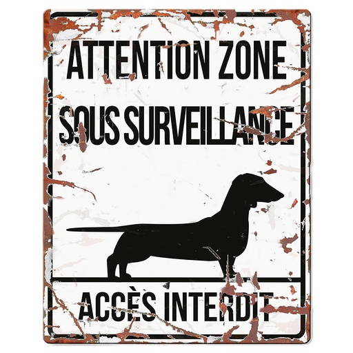 [695/433331] Warning Sign Square Dachs [weiß (Weiß)]
