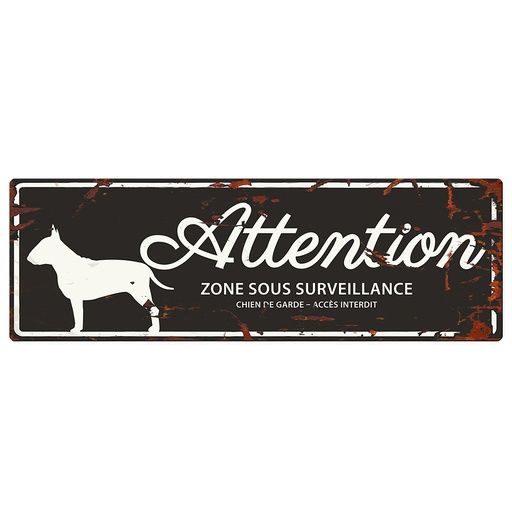 [695/433461] Warning Sign Bull Terrier [schwarz (Schwarz)]