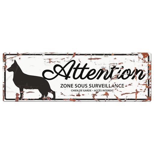 [695/433591] Warning Sign German Sheph [weiß (Weiß)]
