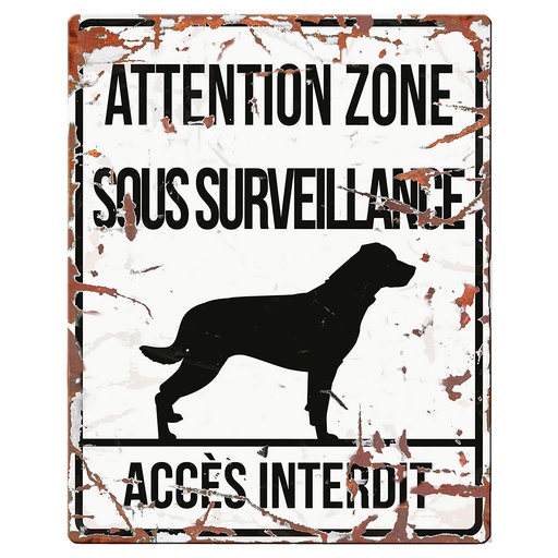 [695/433737] Warning sign square rottweiler f [wit (Wit)]