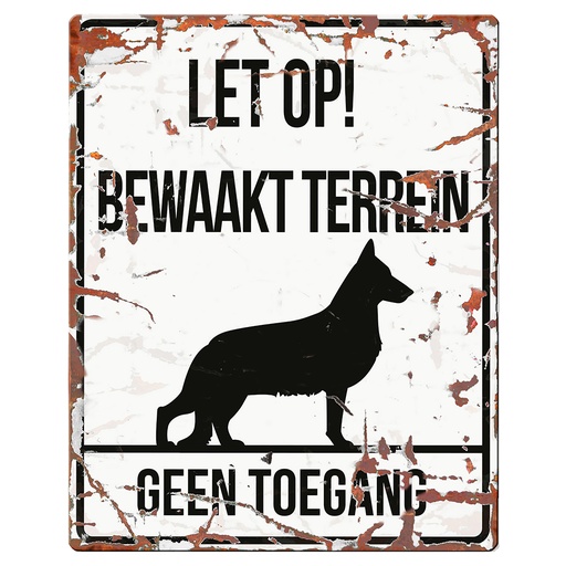 [695/434178] Warning sign square german s. n [wit (Wit)]